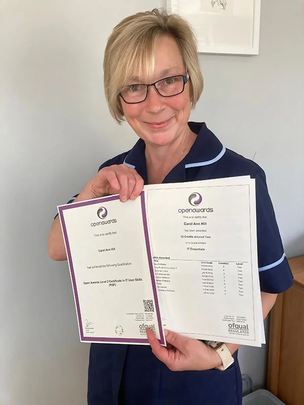 Picture of a recent Distance Learning Centre Graduate